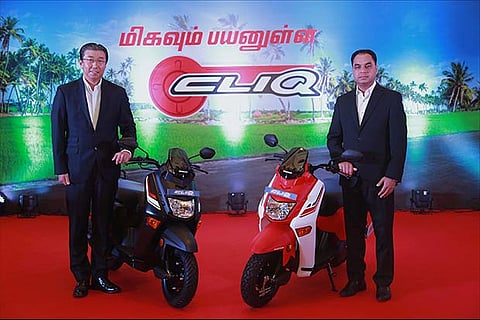 Minoru Kato, CEO, Yadvinder Singh Guleria, Sr VP Sales Mktg, Honda Motorcycle and Scooter India