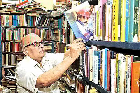 Govindaraju in his garage bookstore, Rare Books (Photo: Justin George)