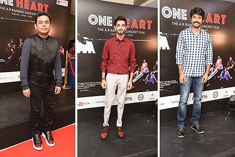 From Left: AR Rahman, Anirudh, Sivakarthikeyan
