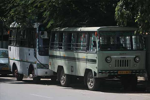 Many parents find it convenient to engage privately-owned vans to ferry their children to school.