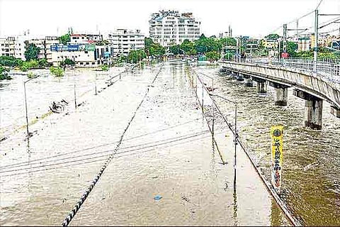 Encroachments along river banks
