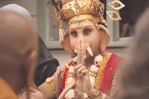Hindu deity Ganesha in the video ad released by Meat and Livestock Australia