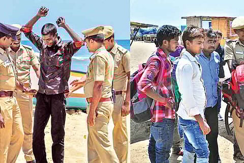 Combing operation during the sagar kavach exericise in Chennai.