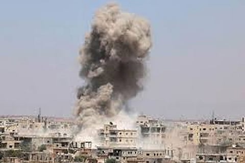 File photo of Syria under attack (Reuters)