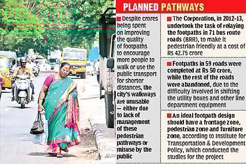 Rough road to making footpaths pedestrian friendly