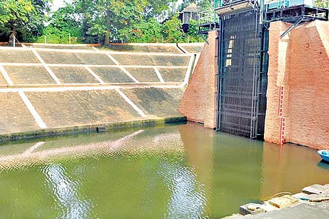 Water that was released from the Mullaiperiyar dam on Monday