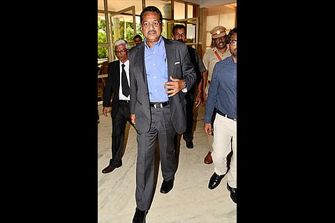 Retired HC Judge, Rajeswaran, at the travellers bungalow in Madurai