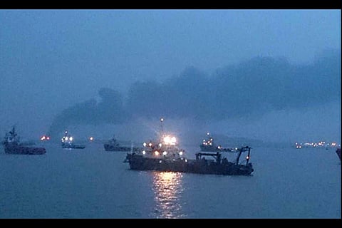 Butcher Island fuel tank fire