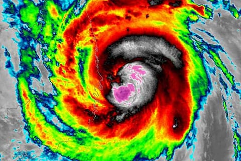 Typhoon Damrey bearing down on Vietnam today