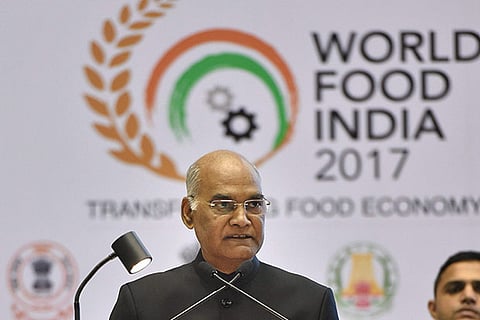 President Ram Nath Kovind addressing valedictory session of the World Food India 2017