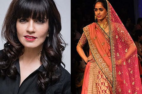 Neeta Lulla (L) and one of her designs
