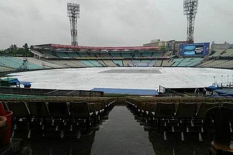 Toss delayed at the Eden Gardens due to rain (Image credit: ESPNcricinfo?)