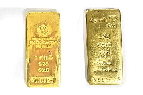 The gold bars seized