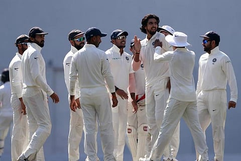 Ishant Sharma of India celebrates wicket of Niroshan Dickwella