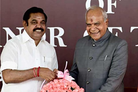 TN Chief Minister K Palaniswami and TN Governor Banwarilal Purohit