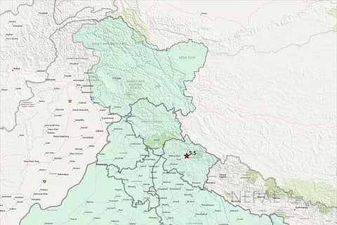 The epicentre of the earthquake.(Twitter via Indiametdept)