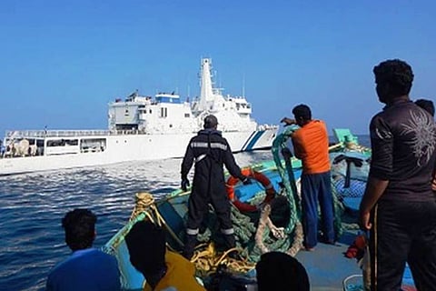 Indian Coast Guard carrying out search and rescue operations