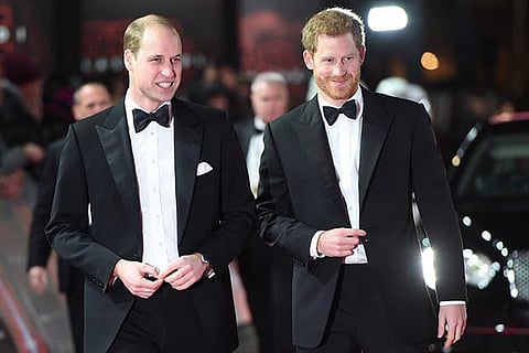 Princes William and Harry attend Star Wars: The Last Jedi premiere