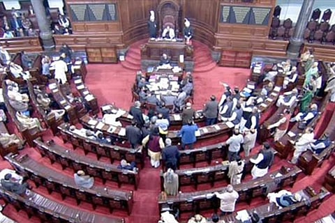 Opposition disrupts Rajya Sabha proceedings over Hegde's remarks