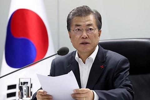 South Korean President Moon Jae-in presides over the national security council