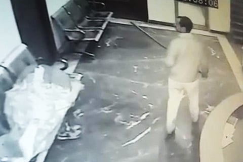 A video screengrab shows the attacker