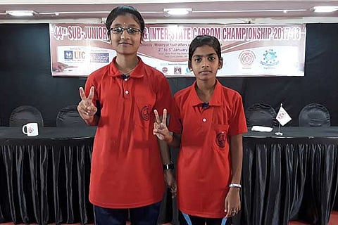 TN players M Kazima (right) and R Rathika