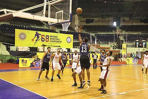 Rajasthan?s Vinod Kumar is about to score against Kerala