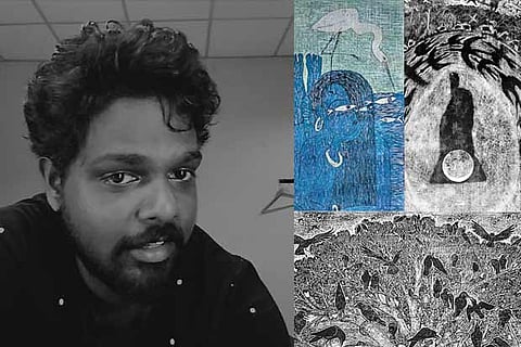 (L)Vijay Pichumani and his works for a charity event