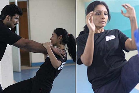 Participants at the recently held Krav Maga session