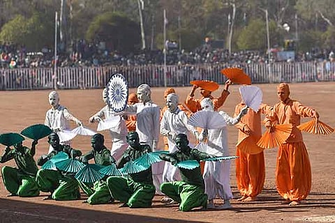 Differently abled children perform during Republic Day celebrations