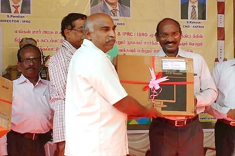 ISRO Chairman K Sivan at the felicitation function at Kavalkinaru Government Higher Secondary School