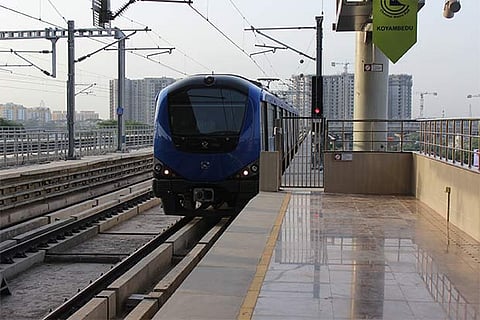 File picture of a metro rail