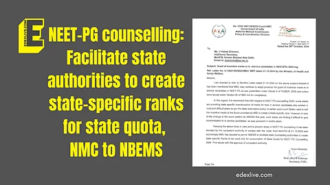 NMC writes to MoHFW