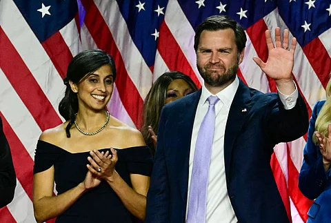 US Vice President Elect JD Vance with his wife Usha Vance