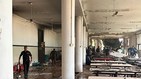 Visuals from BJMC hostel mess on Thursday, June 12