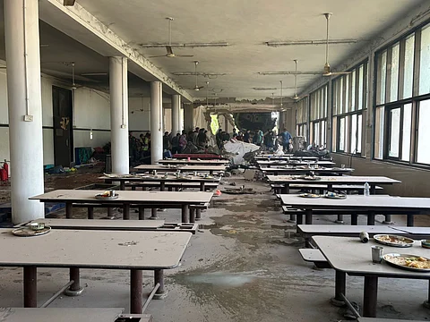 Visuals from BJMC hostel mess after an Air India plane crashed on Thursday, June 12