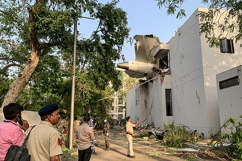 Visuals from BJMC Ahmedabad where the Air India flight crashed on Thursday, June 12