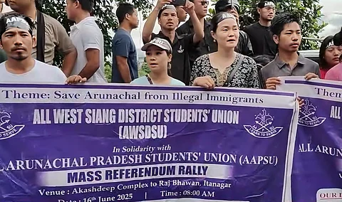 AAPSU holds massive referendum rally in Itanagar, demands action against illegal immigrants