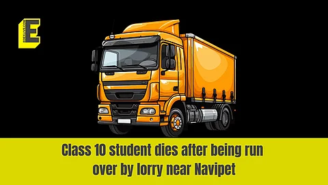How did a lorry run over a student?