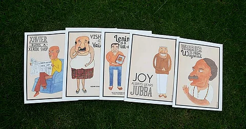 Taarika's first solo show 'Life in Progress' featured characters from Kerala, Mumbai, Chettinadu and Vietnam (Pic: Taarika)