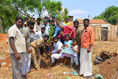 Nearly 45 members, including the alumni, joined hands to plant trees and saplings in their area in a bid to tackle the heat