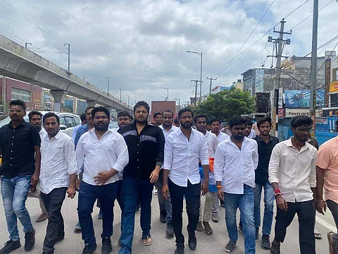 Pictures from the protest | (Pic: Venkat Balmoor's Twitter handle)