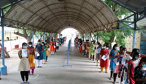 Students at an exam centre | Image for representational purpose only | (Pic: Express)