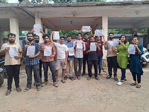 Research scholars protest at IISER Berhampur for fellowship hike | (Pic: Sourced)