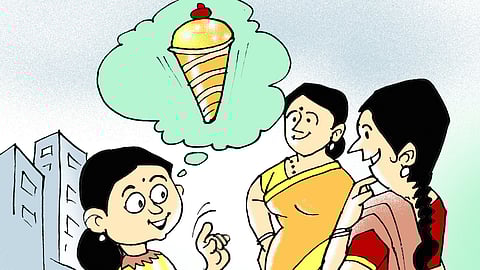 ನಿನ್ನೆ ಸಂಜೆ ಐಸ್ ಕ್ರೀಮ್ ತಿನ್ನಕ್ಕೆ ಹೋಗಿದ್ವಲ್ಲ, ಐಸ್ ಕ್ರೀಮ್ ಜೊತೆ ನಾನು ಆ ಕೋನನ್ನೂ ತಿಂದುಬಿಟ್ಟೆ!