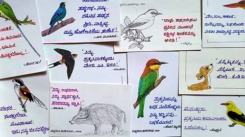 ಡಾ. ನರಸಿಂಹನ್ ಚಿತ್ರಿಸಿರುವ ಸಂದೇಶಪತ್ರಗಳು