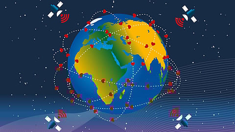 ಇಡೀ ಭೂಮಿಗೆ ಅಂತರಜಾಲ ಸಂಪರ್ಕ ಕಲ್ಪಿಸಿಕೊಡಲು ಸಾವಿರಾರು ಉಪಗ್ರಹಗಳು ಬೇಕಾಗುತ್ತವೆ.