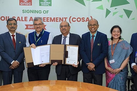ONGC signs crude oil sale agreement with MRPL for Mumbai High