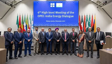Union Minister for Petroleum and Natural Gas Hardeep Singh Puri at the 6th HIgh-level Meeting of the OPEC-India Energy Dialogue