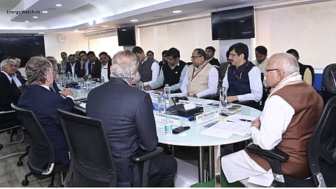 Alt="Manohar Lal Khattar met a delegation of US-India Strategic Partnership Forum USISPF"